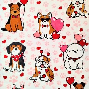 Bath Towel by Kassafina Puppy Dog Love Hearts Corgi Bichon Terrier Cotton